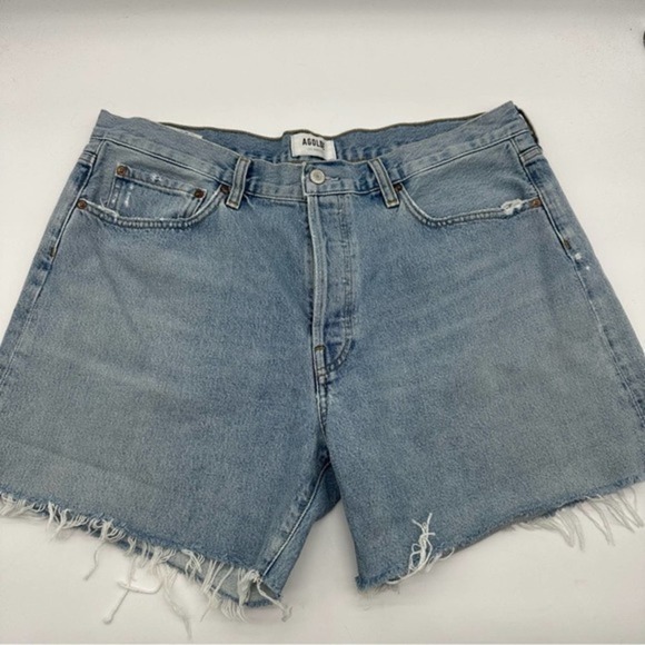 AGOLDE Parker long denim shorts size 32 B1331 - Picture 4 of 8